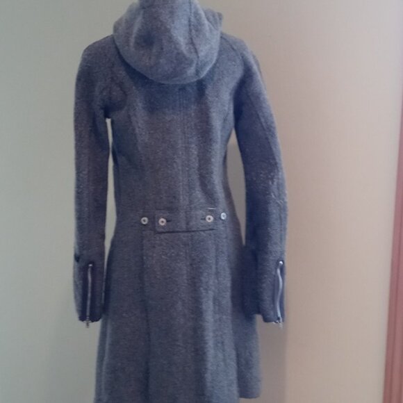 Pre-owned Diesel Long Button-up hooded wool jacket Size M - Picture 2 of 11